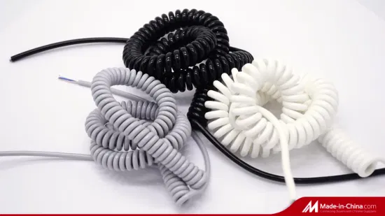Factory Direct Sales Coil Cables PUR Silicone Spiral Coiled Power Spring Robot Cable